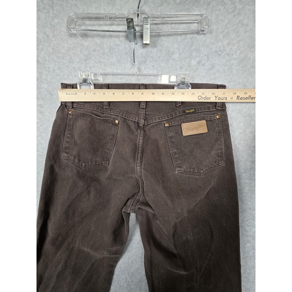 Wrangler Jeans Mens 35x32 Brown Cowboy Cut 13MWZKL Original Fit‎ Denim Western - Picture 4 of 9